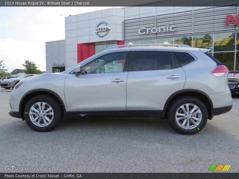 Brilliant Silver / Charcoal 2014 Nissan Rogue SV