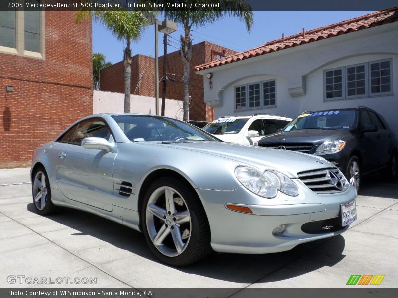 Brilliant Silver Metallic / Charcoal 2005 Mercedes-Benz SL 500 Roadster