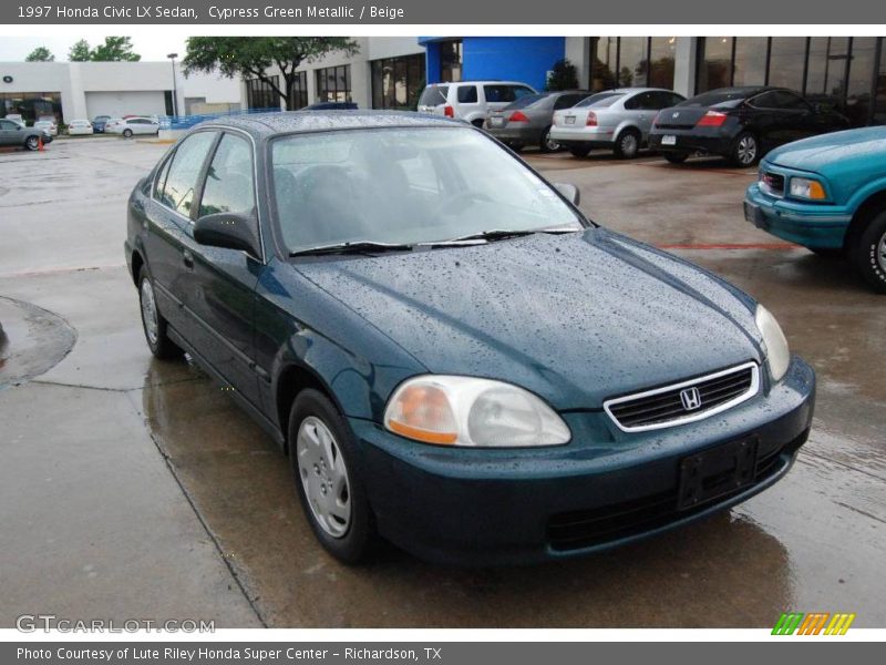Cypress Green Metallic / Beige 1997 Honda Civic LX Sedan