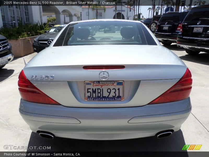 Brilliant Silver Metallic / Charcoal 2005 Mercedes-Benz SL 500 Roadster