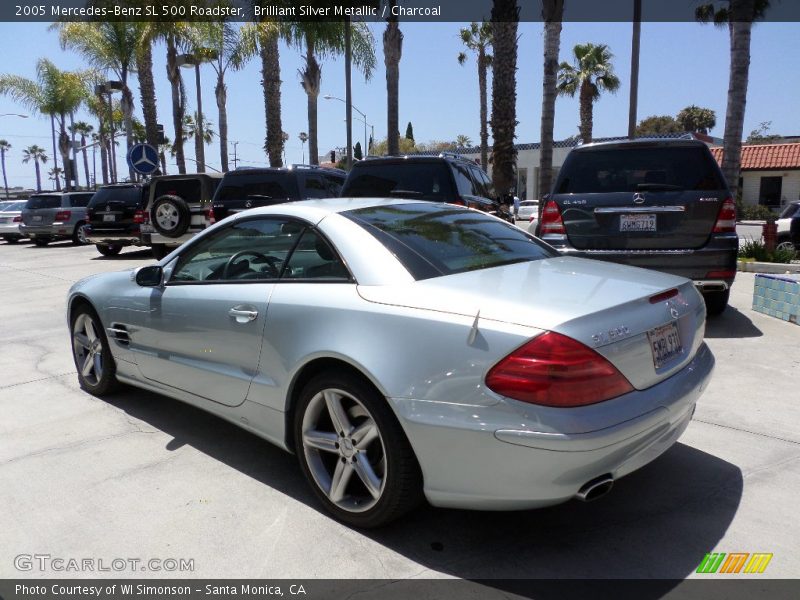 Brilliant Silver Metallic / Charcoal 2005 Mercedes-Benz SL 500 Roadster
