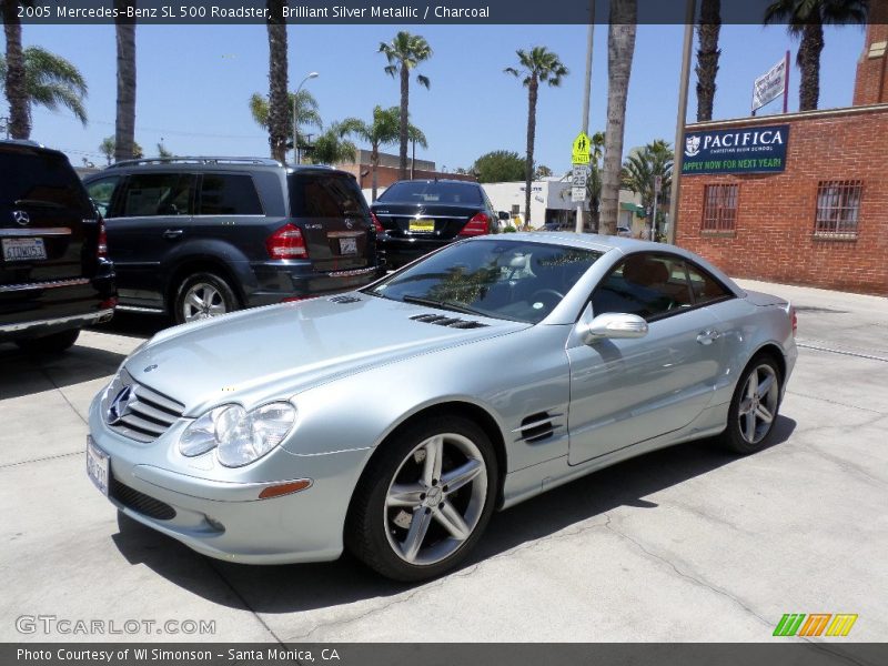 Brilliant Silver Metallic / Charcoal 2005 Mercedes-Benz SL 500 Roadster