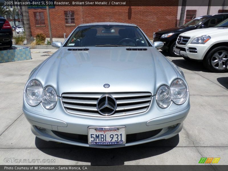 Brilliant Silver Metallic / Charcoal 2005 Mercedes-Benz SL 500 Roadster