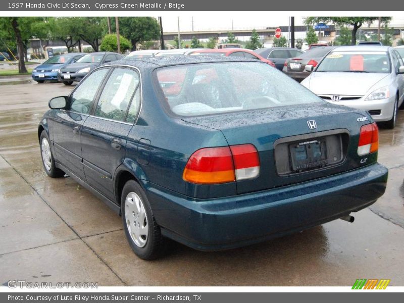 Cypress Green Metallic / Beige 1997 Honda Civic LX Sedan