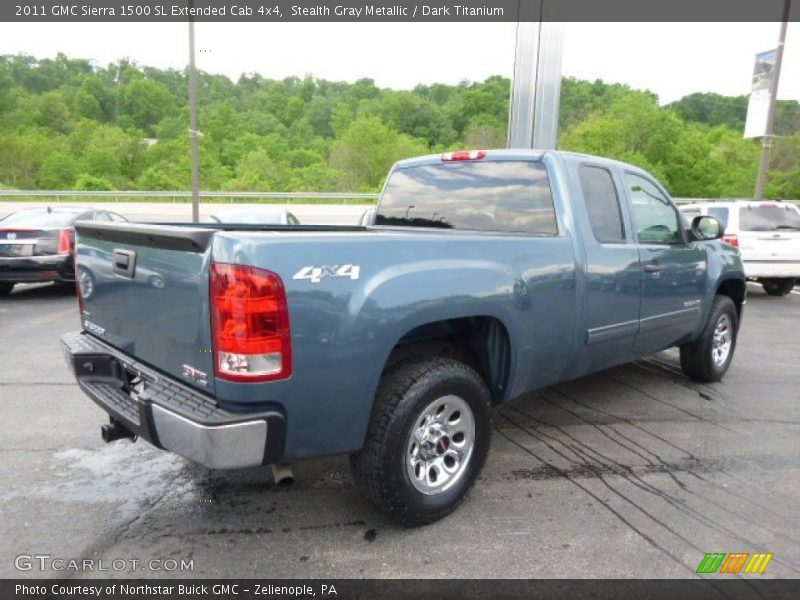 Stealth Gray Metallic / Dark Titanium 2011 GMC Sierra 1500 SL Extended Cab 4x4