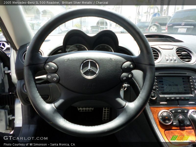 Brilliant Silver Metallic / Charcoal 2005 Mercedes-Benz SL 500 Roadster