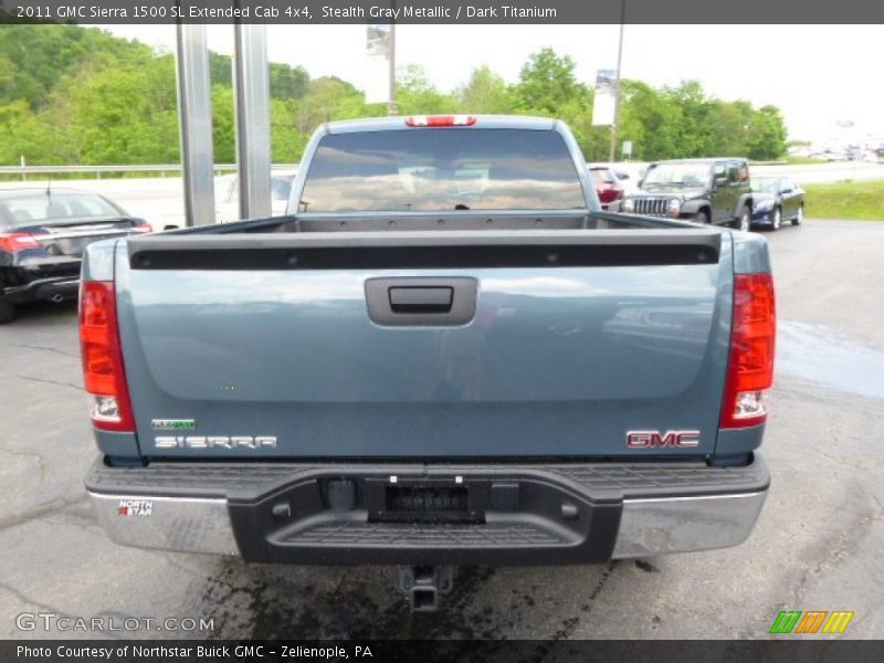 Stealth Gray Metallic / Dark Titanium 2011 GMC Sierra 1500 SL Extended Cab 4x4