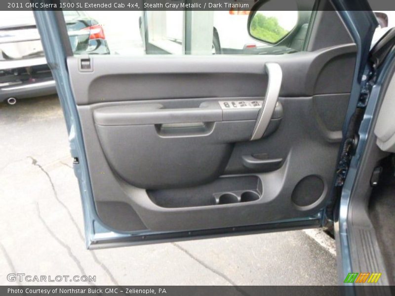 Stealth Gray Metallic / Dark Titanium 2011 GMC Sierra 1500 SL Extended Cab 4x4