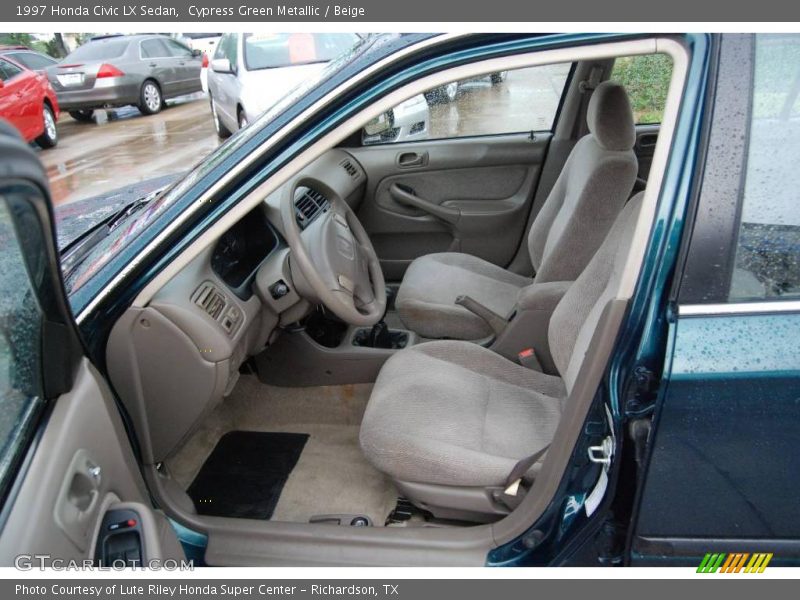 Cypress Green Metallic / Beige 1997 Honda Civic LX Sedan