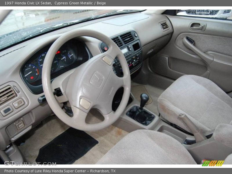 Cypress Green Metallic / Beige 1997 Honda Civic LX Sedan