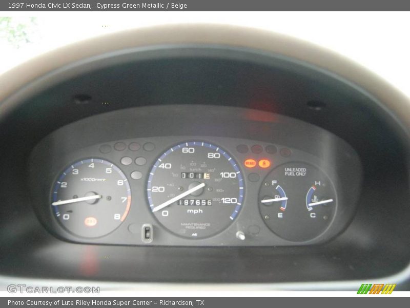 Cypress Green Metallic / Beige 1997 Honda Civic LX Sedan