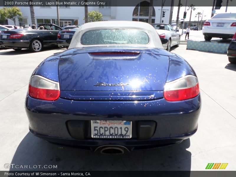 Lapis Blue Metallic / Graphite Grey 2003 Porsche Boxster