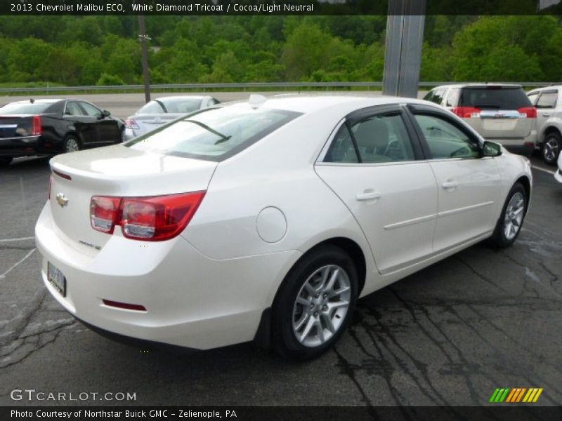 White Diamond Tricoat / Cocoa/Light Neutral 2013 Chevrolet Malibu ECO
