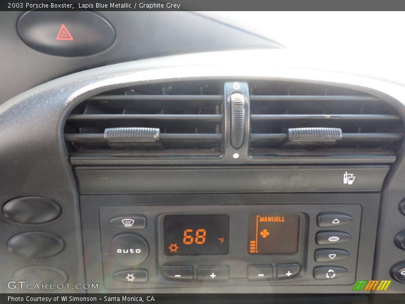Lapis Blue Metallic / Graphite Grey 2003 Porsche Boxster