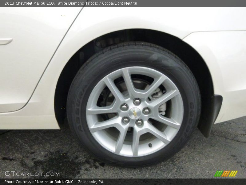 White Diamond Tricoat / Cocoa/Light Neutral 2013 Chevrolet Malibu ECO