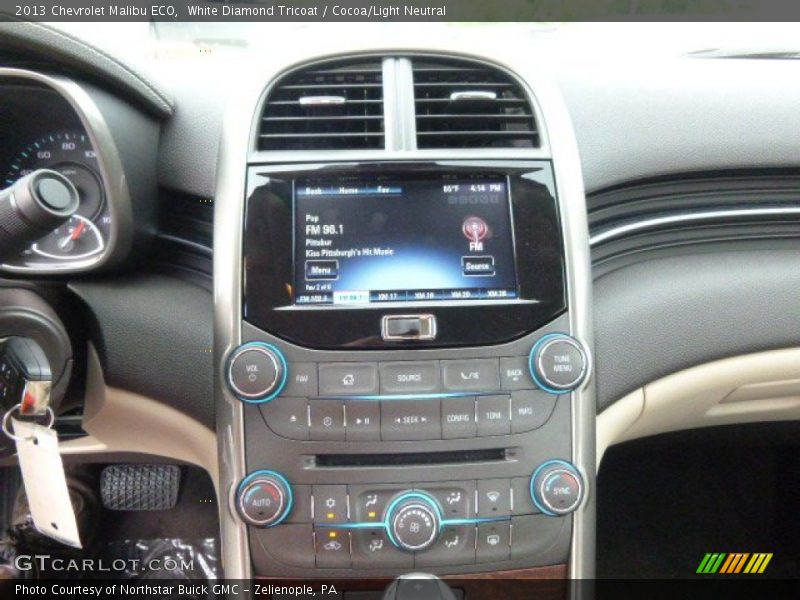 White Diamond Tricoat / Cocoa/Light Neutral 2013 Chevrolet Malibu ECO