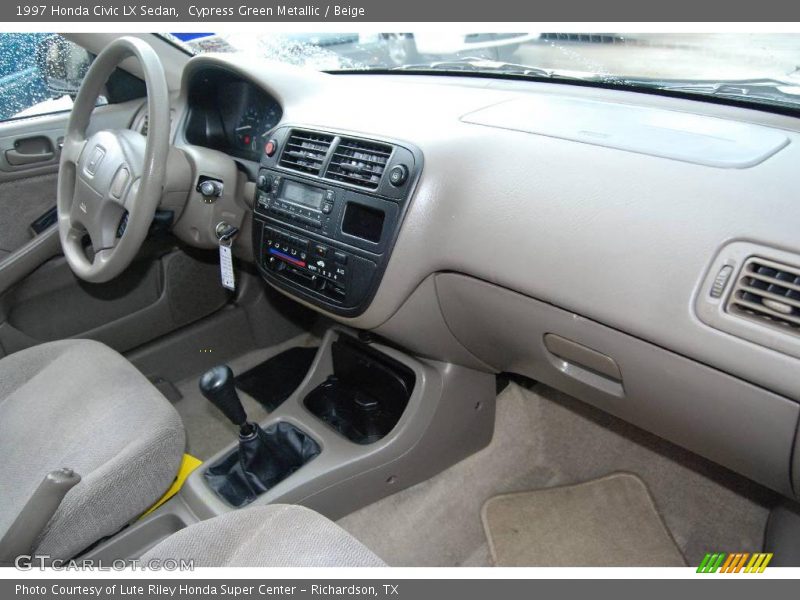 Cypress Green Metallic / Beige 1997 Honda Civic LX Sedan