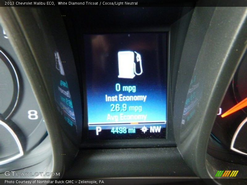 White Diamond Tricoat / Cocoa/Light Neutral 2013 Chevrolet Malibu ECO