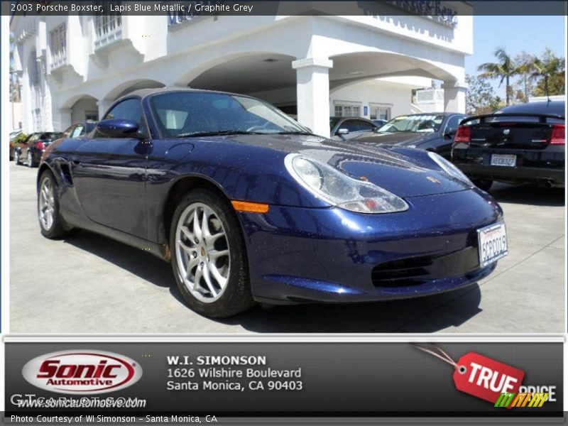 Lapis Blue Metallic / Graphite Grey 2003 Porsche Boxster