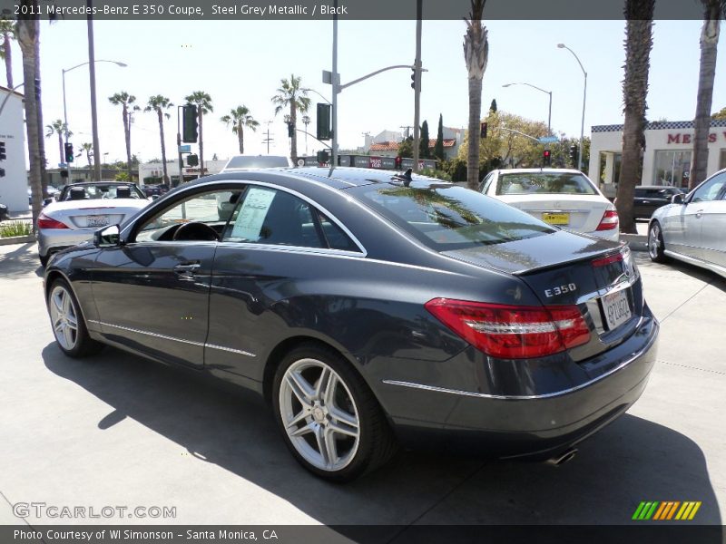 Steel Grey Metallic / Black 2011 Mercedes-Benz E 350 Coupe