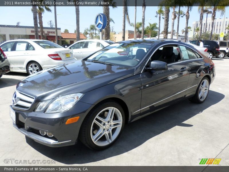 Steel Grey Metallic / Black 2011 Mercedes-Benz E 350 Coupe