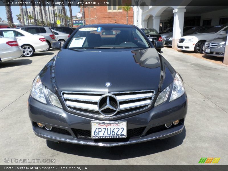 Steel Grey Metallic / Black 2011 Mercedes-Benz E 350 Coupe