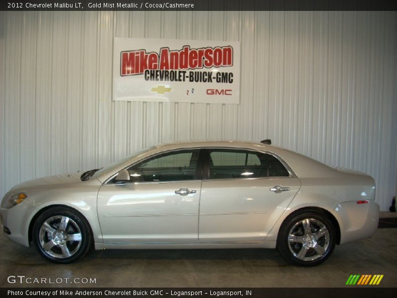 Gold Mist Metallic / Cocoa/Cashmere 2012 Chevrolet Malibu LT