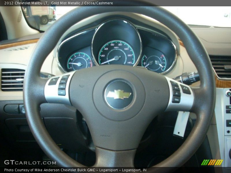 Gold Mist Metallic / Cocoa/Cashmere 2012 Chevrolet Malibu LT