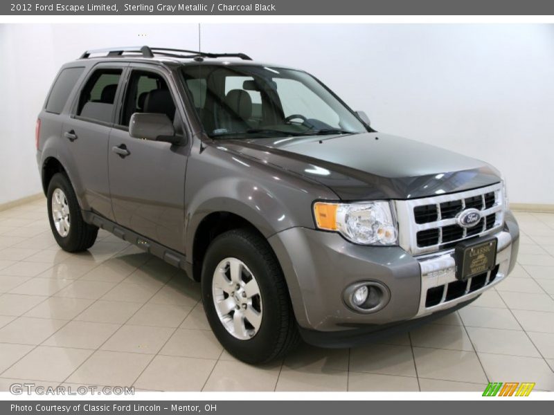 Sterling Gray Metallic / Charcoal Black 2012 Ford Escape Limited