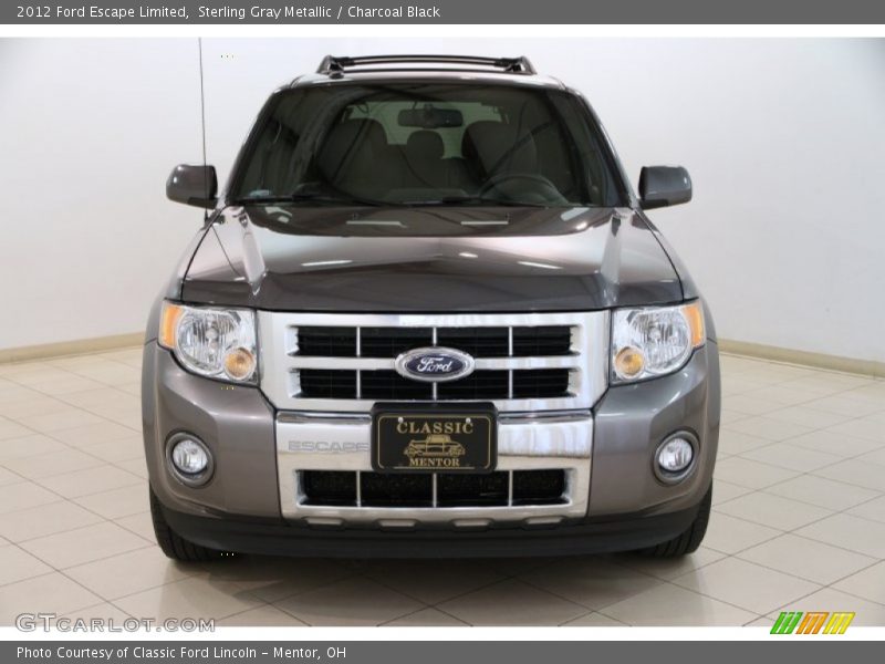 Sterling Gray Metallic / Charcoal Black 2012 Ford Escape Limited