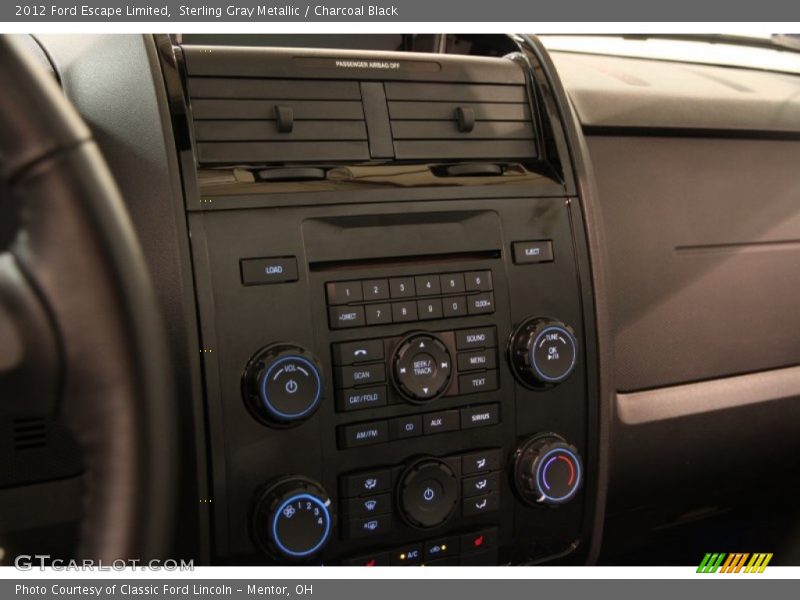 Sterling Gray Metallic / Charcoal Black 2012 Ford Escape Limited