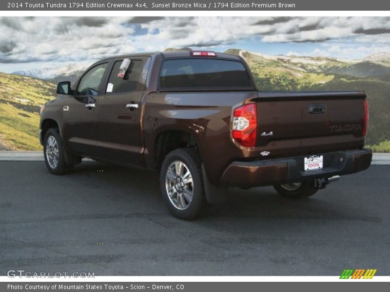 Sunset Bronze Mica / 1794 Edition Premium Brown 2014 Toyota Tundra 1794 Edition Crewmax 4x4