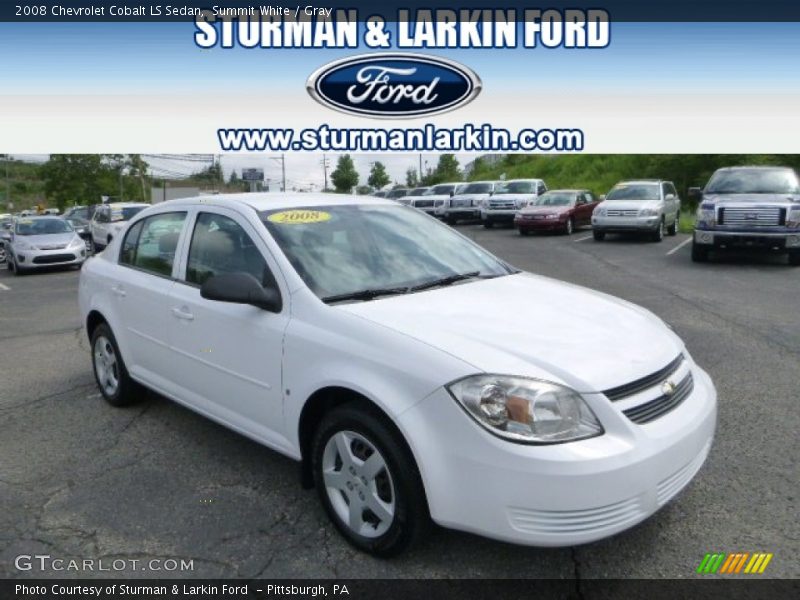 Summit White / Gray 2008 Chevrolet Cobalt LS Sedan