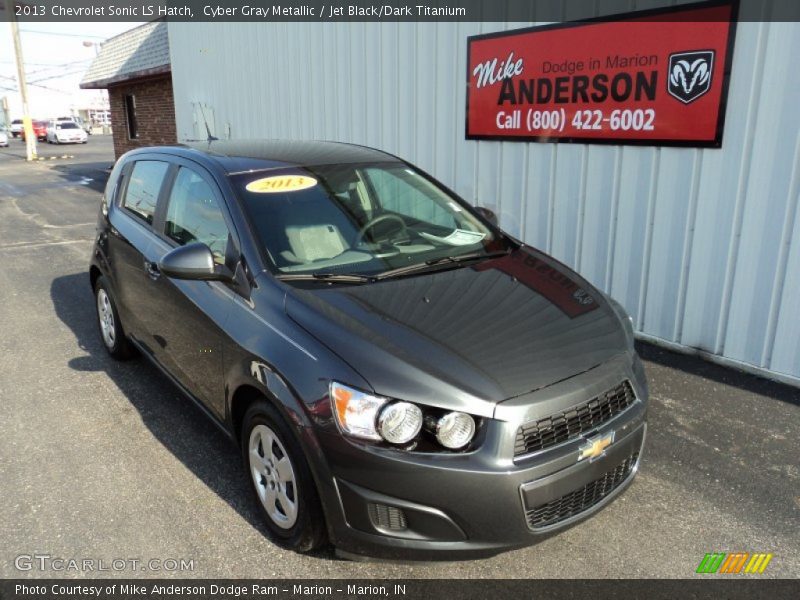 Cyber Gray Metallic / Jet Black/Dark Titanium 2013 Chevrolet Sonic LS Hatch