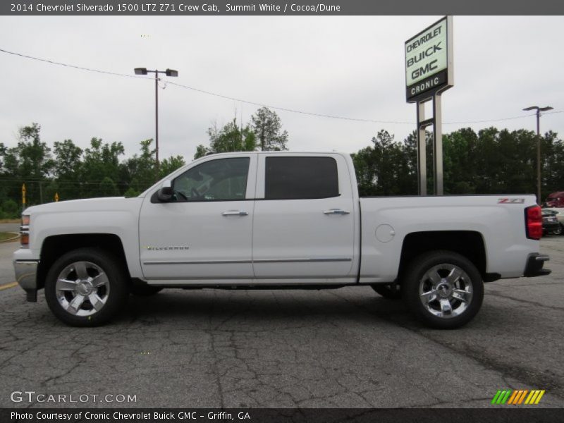 Summit White / Cocoa/Dune 2014 Chevrolet Silverado 1500 LTZ Z71 Crew Cab