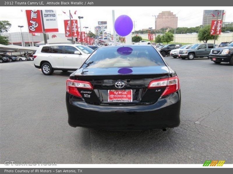 Attitude Black Metallic / Ash 2012 Toyota Camry LE