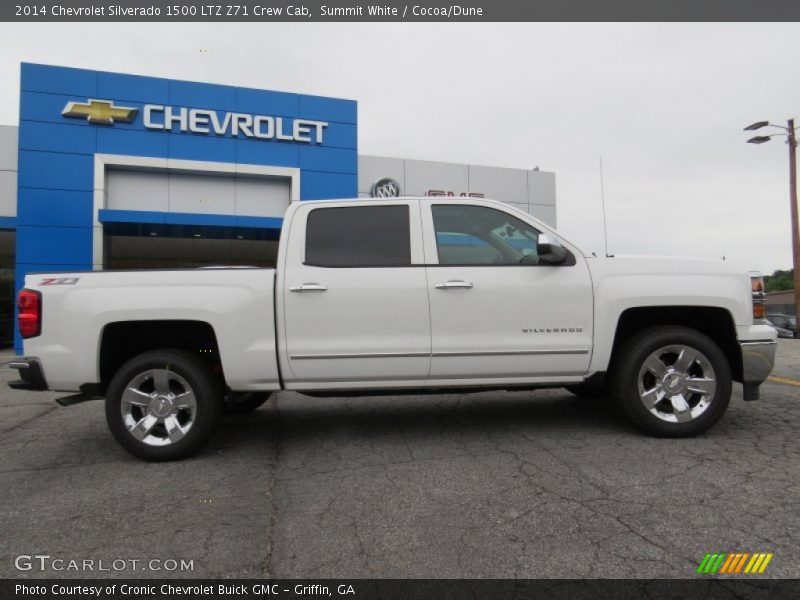 Summit White / Cocoa/Dune 2014 Chevrolet Silverado 1500 LTZ Z71 Crew Cab