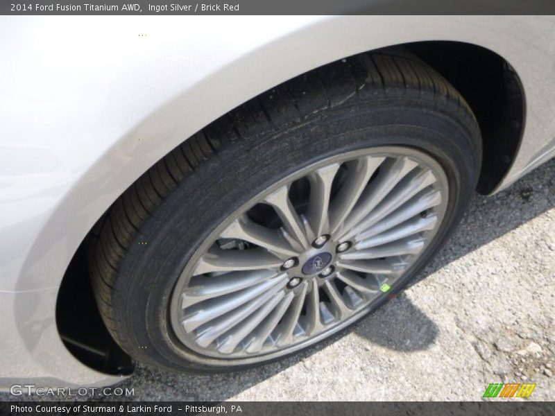 Ingot Silver / Brick Red 2014 Ford Fusion Titanium AWD