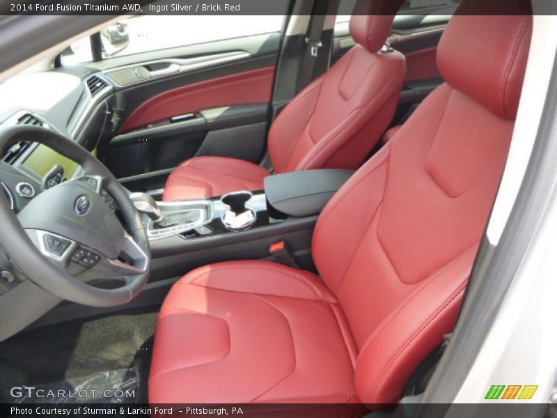  2014 Fusion Titanium AWD Brick Red Interior