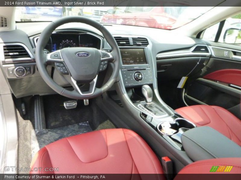 Brick Red Interior - 2014 Fusion Titanium AWD 