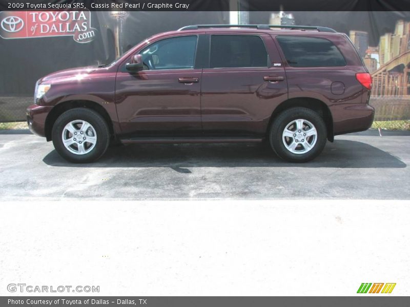 Cassis Red Pearl / Graphite Gray 2009 Toyota Sequoia SR5