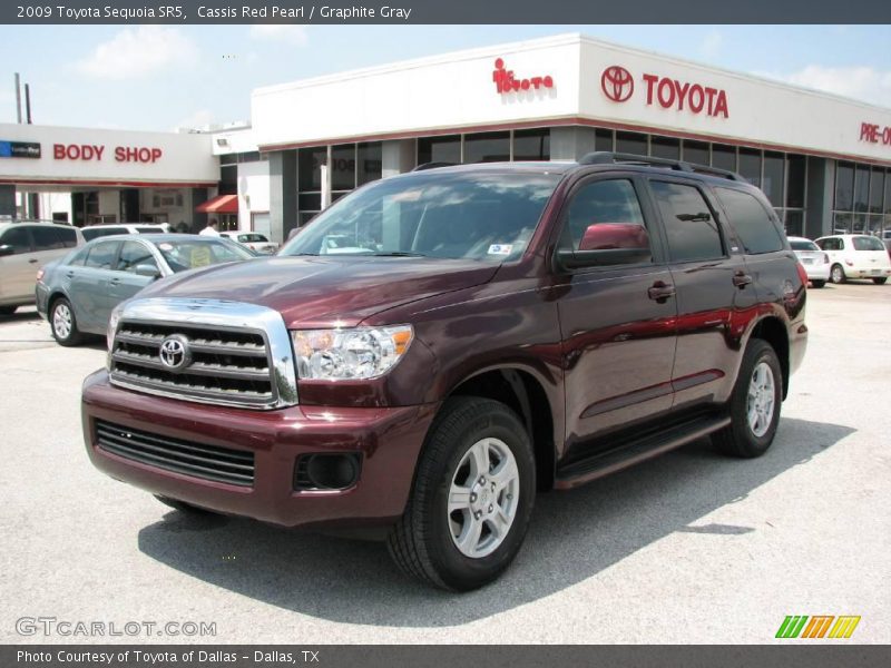 Cassis Red Pearl / Graphite Gray 2009 Toyota Sequoia SR5