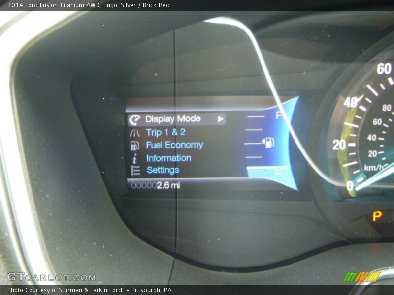 Ingot Silver / Brick Red 2014 Ford Fusion Titanium AWD