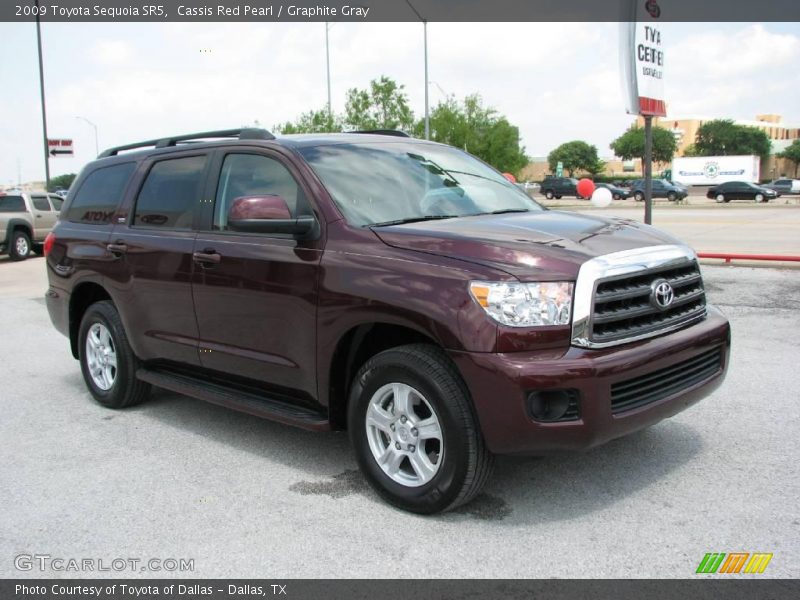 Cassis Red Pearl / Graphite Gray 2009 Toyota Sequoia SR5