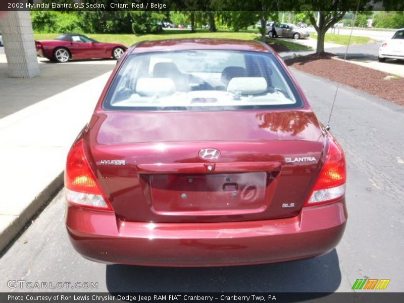 Chianti Red / Beige 2002 Hyundai Elantra GLS Sedan