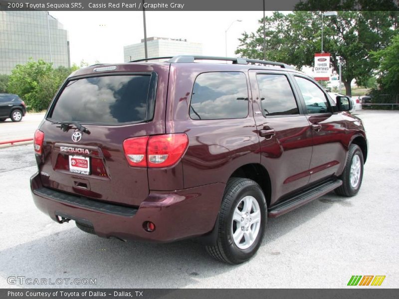 Cassis Red Pearl / Graphite Gray 2009 Toyota Sequoia SR5
