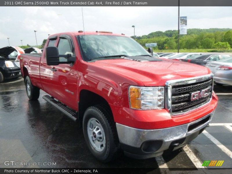 Front 3/4 View of 2011 Sierra 2500HD Work Truck Extended Cab 4x4