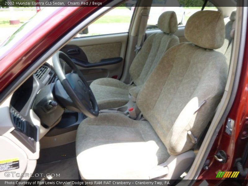 Chianti Red / Beige 2002 Hyundai Elantra GLS Sedan