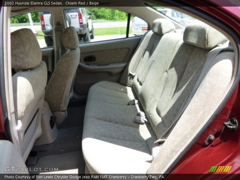 Chianti Red / Beige 2002 Hyundai Elantra GLS Sedan