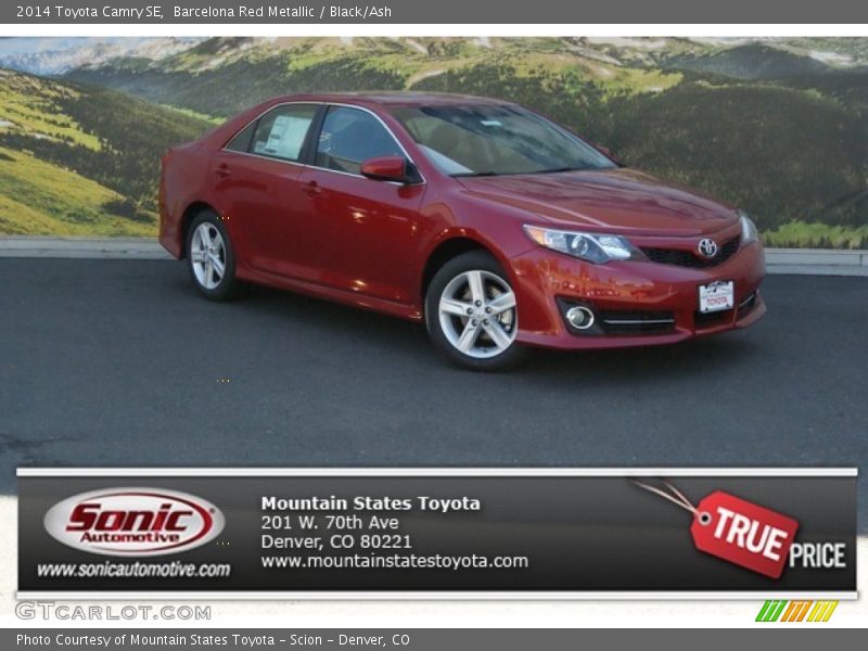 Barcelona Red Metallic / Black/Ash 2014 Toyota Camry SE